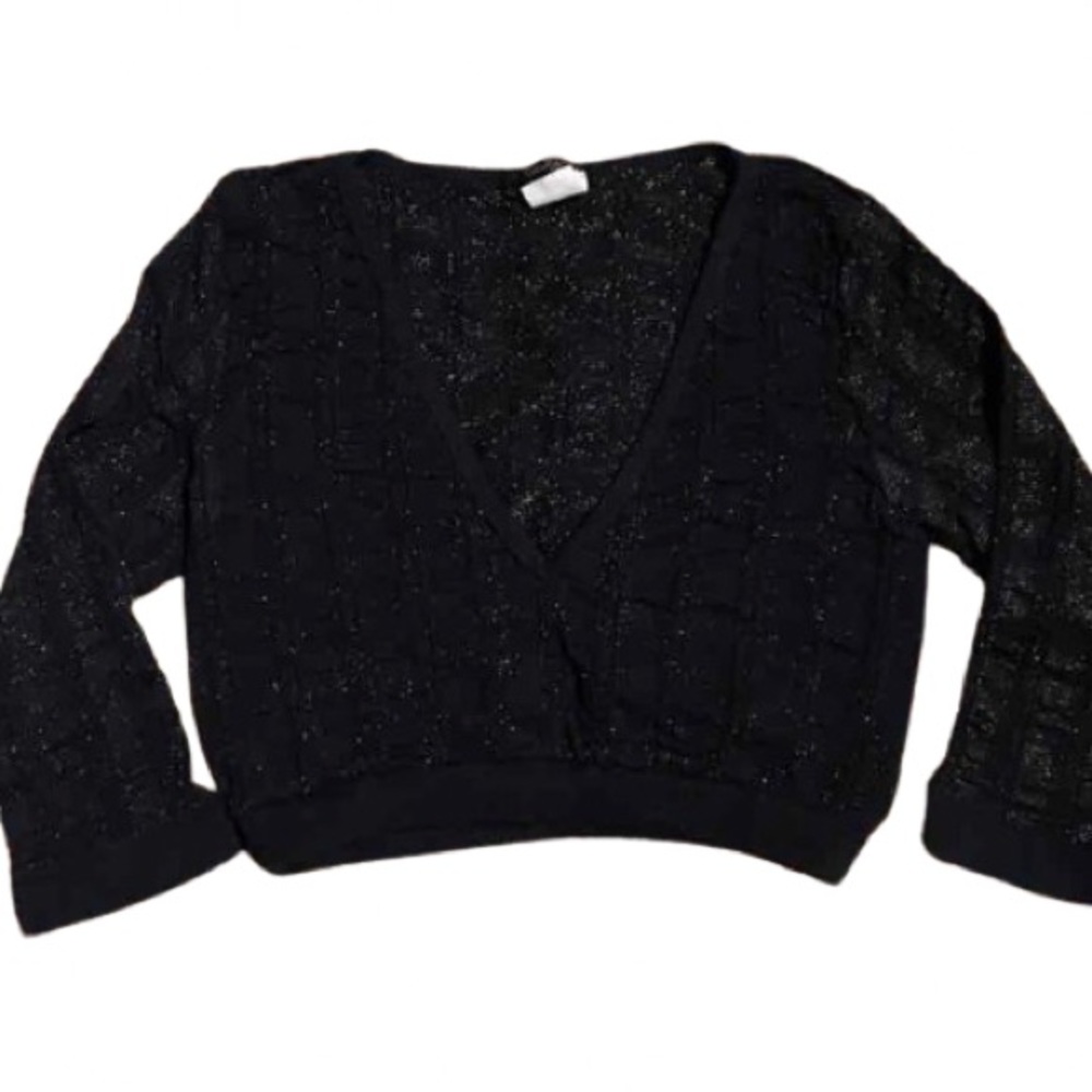 Forever 21 Mid Sleeve Shiny Crop Top